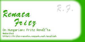 renata fritz business card